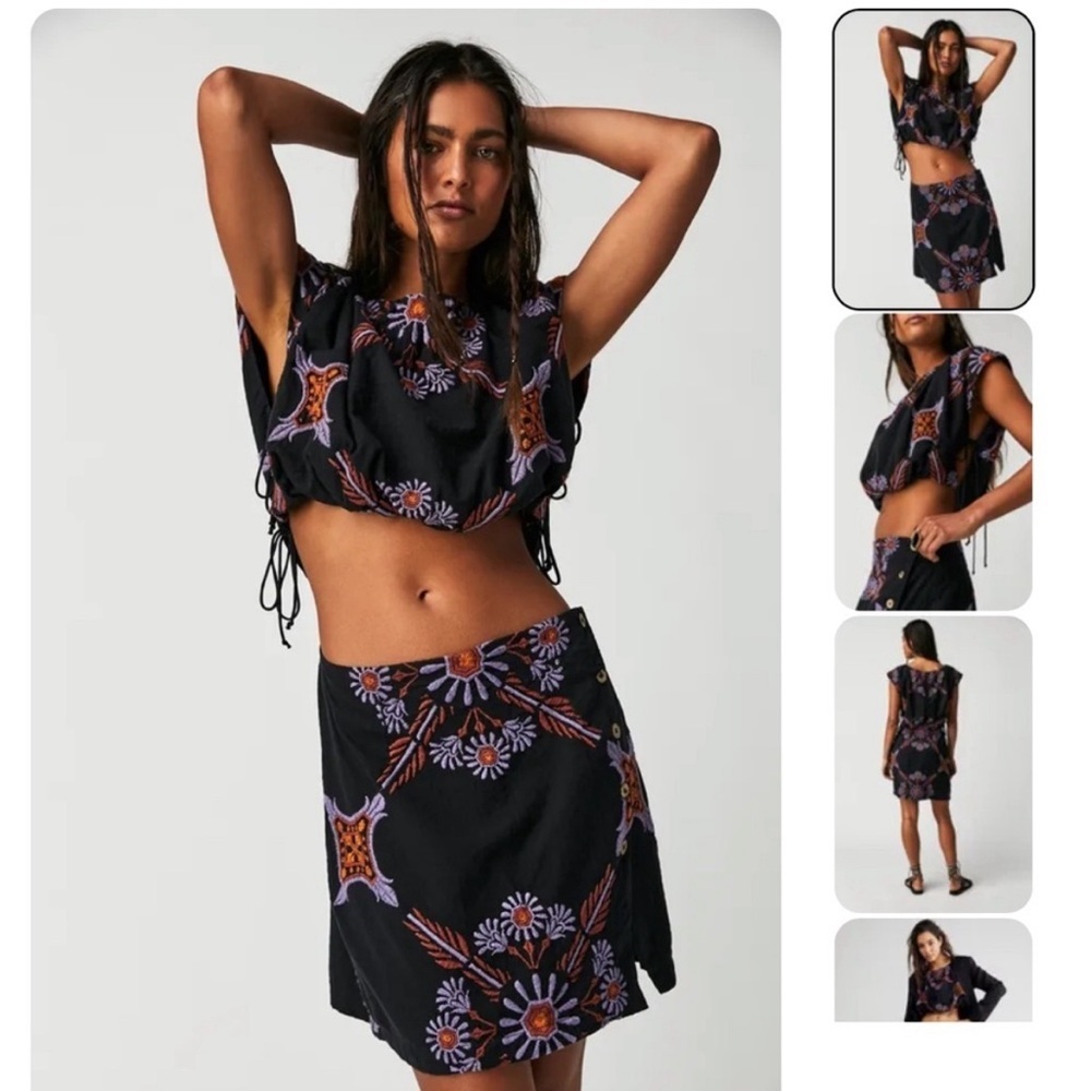 NWOT Free People Sardinia Sun Mini embroidered dress size 0